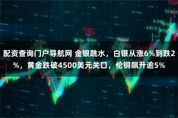 配资查询门户导航网 金银跳水，白银从涨6%到跌2%，黄金跌破4500美元关口，伦铜飙升逾5%